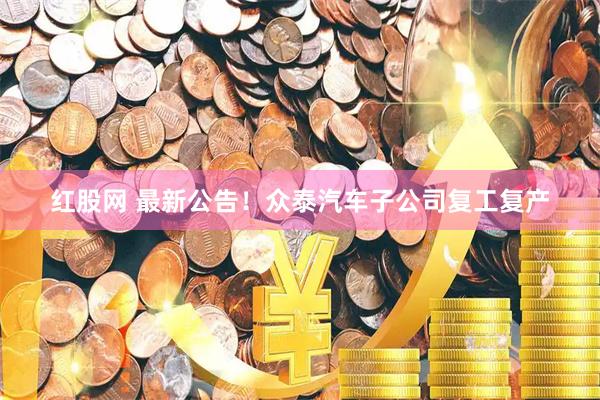 红股网 最新公告！众泰汽车子公司复工复产